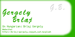 gergely brlaj business card